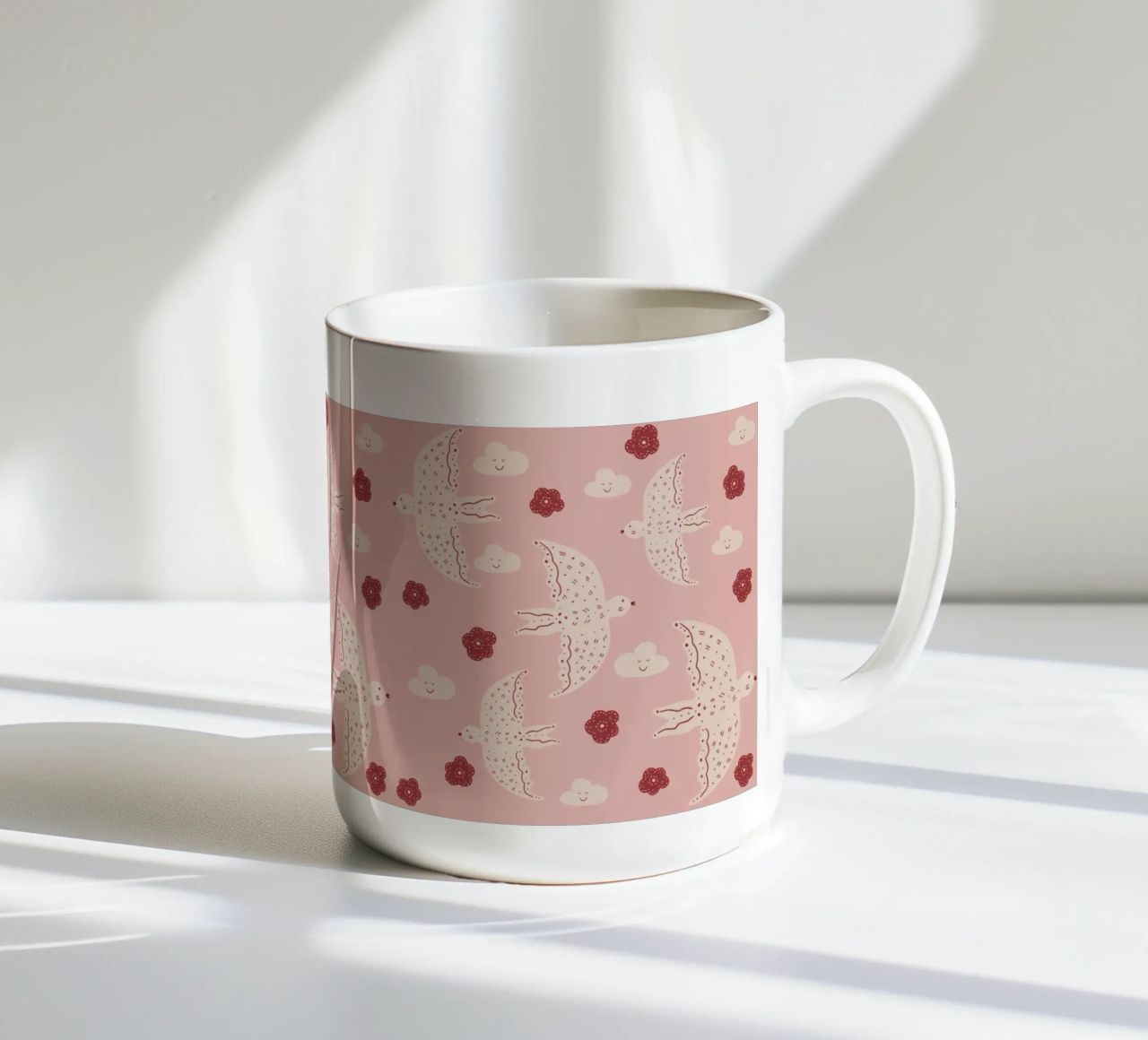 Pattern Abstract Birds tazza in ceramica da Illustration Raissa Oltmanns