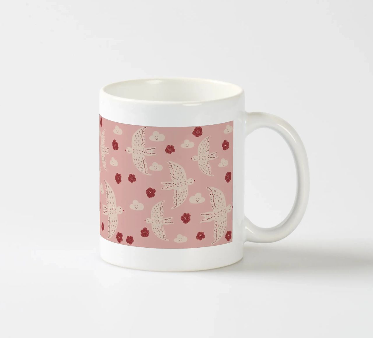 Pattern Abstract Birds tazza in ceramica da Illustration Raissa Oltmanns