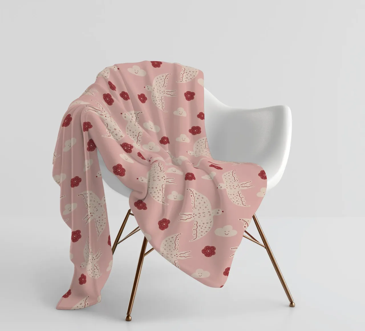 Pattern Abstract Birds coperta in pile da Illustration Raissa Oltmanns