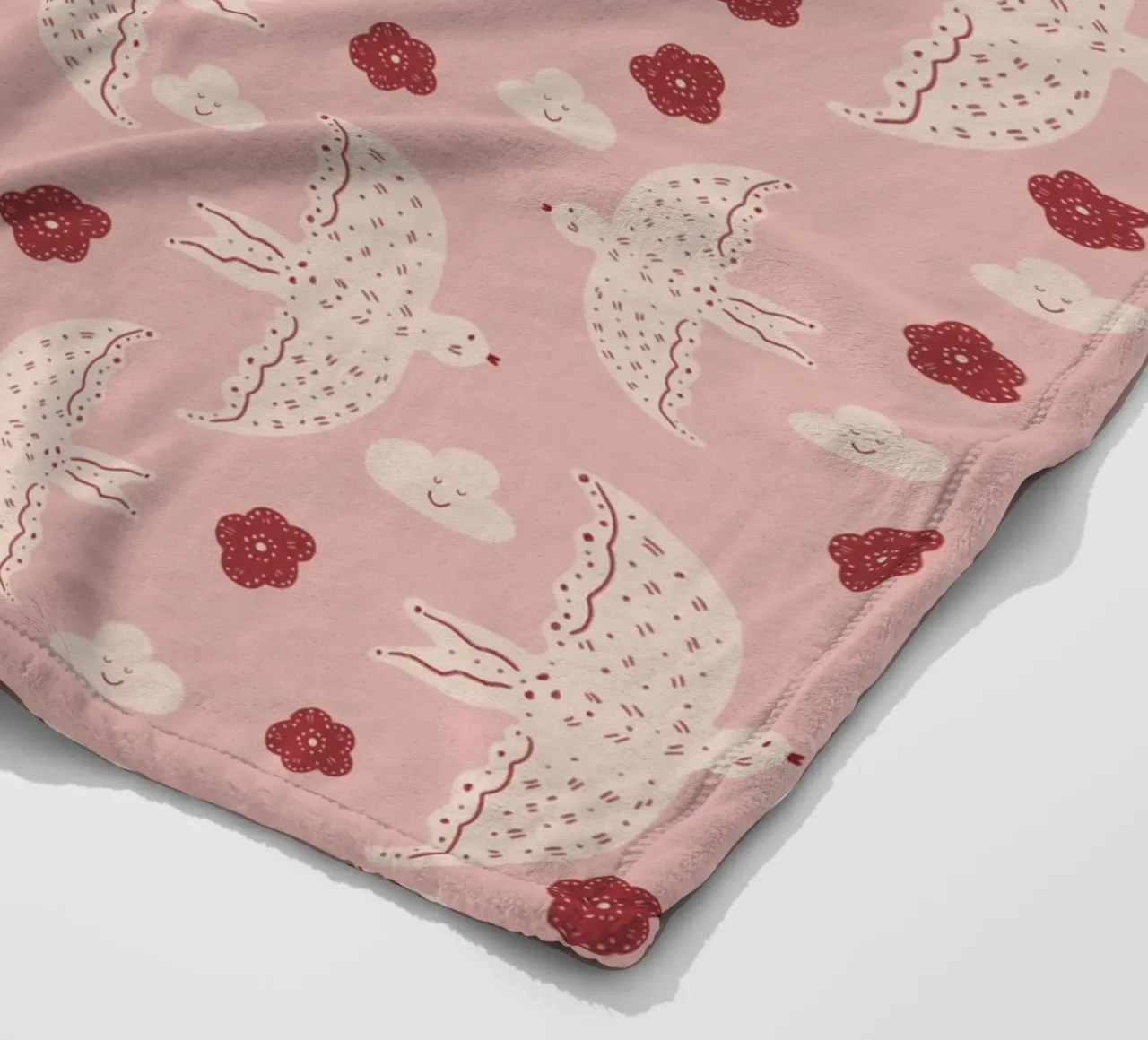 Pattern Abstract Birds coperta in pile da Illustration Raissa Oltmanns