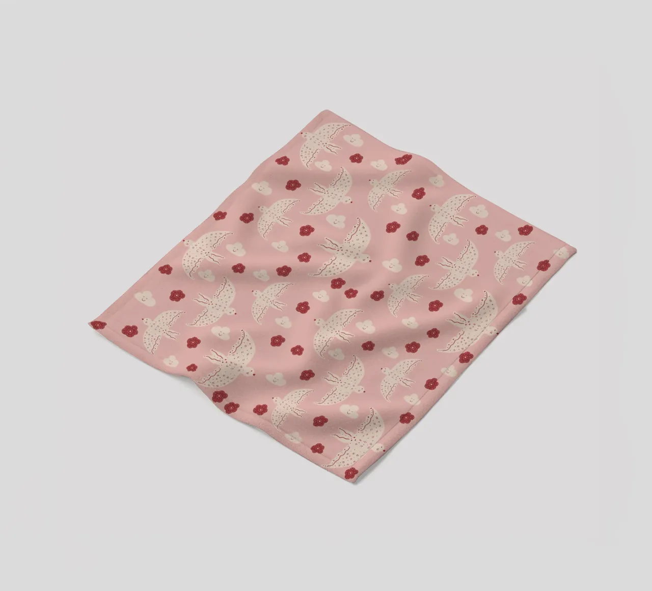 Pattern Abstract Birds coperta in pile da Illustration Raissa Oltmanns