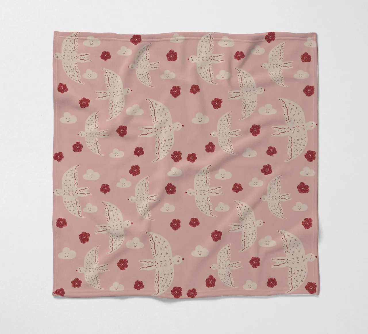 Pattern Abstract Birds coperta in pile da Illustration Raissa Oltmanns