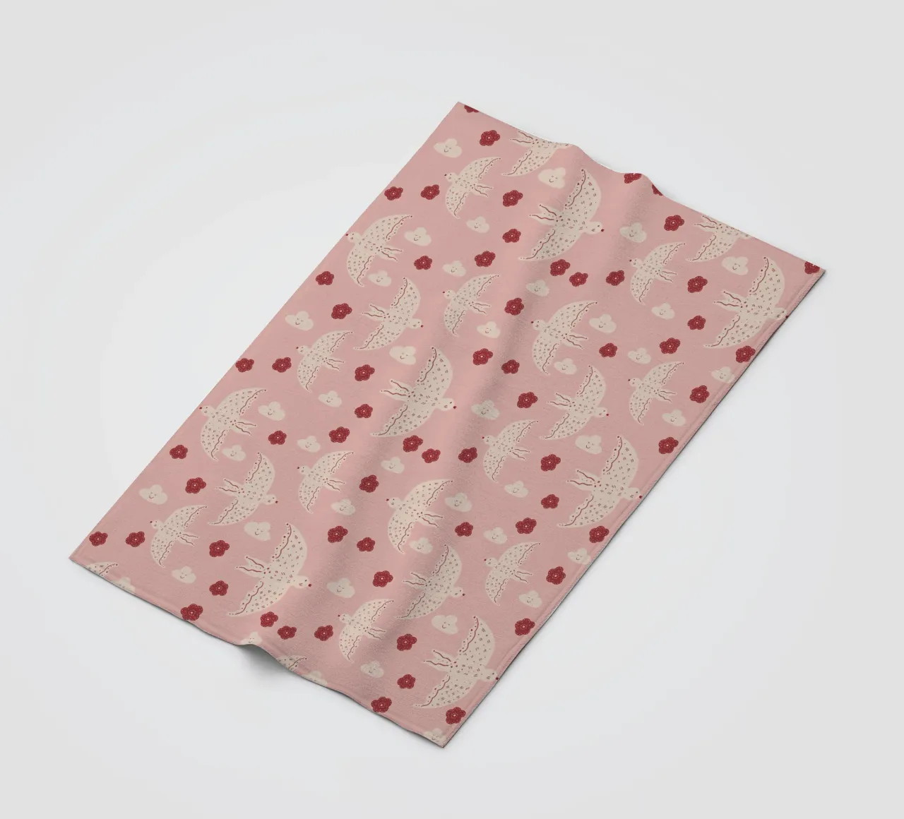 Pattern Abstract Birds coperta in pile da Illustration Raissa Oltmanns