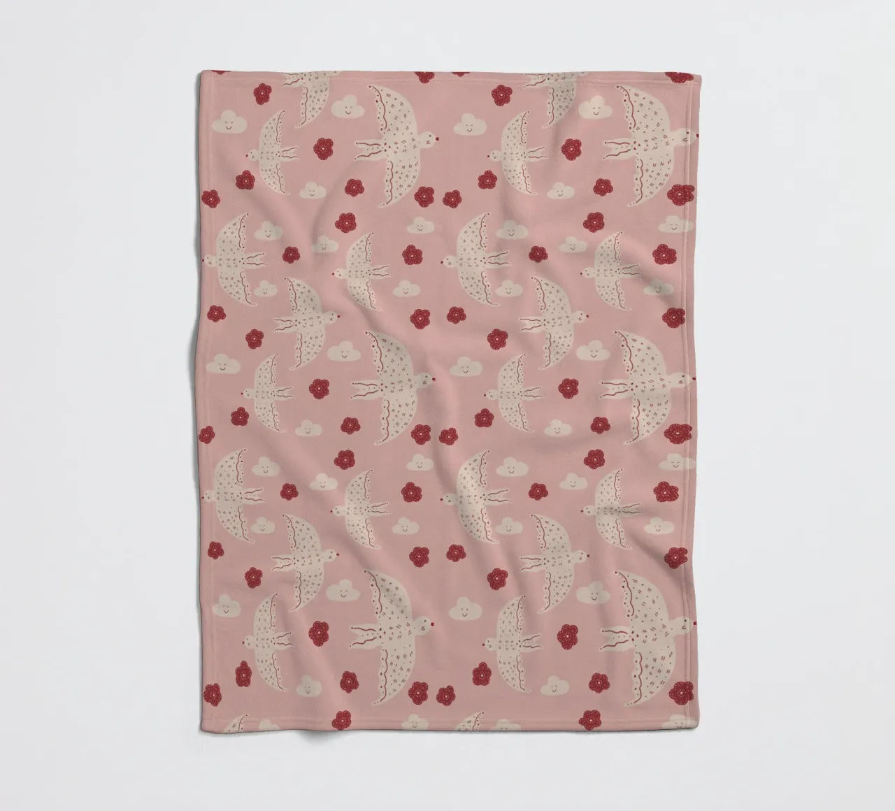 Pattern Abstract Birds coperta in pile da Illustration Raissa Oltmanns