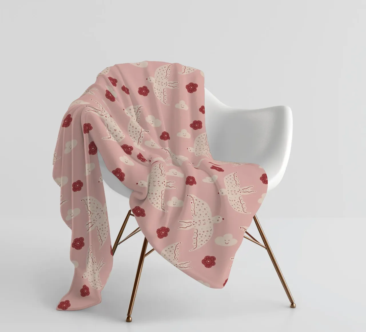 Pattern Abstract Birds coperta in pile da Illustration Raissa Oltmanns