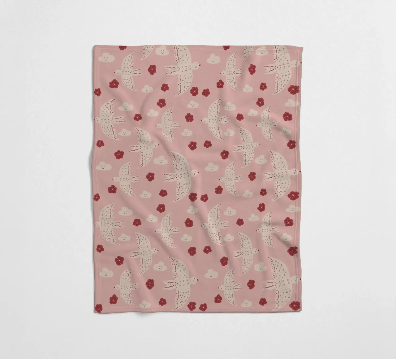Pattern Abstract Birds coperta in pile da Illustration Raissa Oltmanns