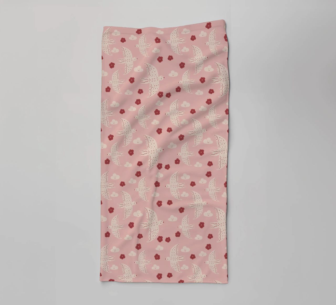 Pattern Abstract Birds Handtuch von Illustration Raissa Oltmanns
