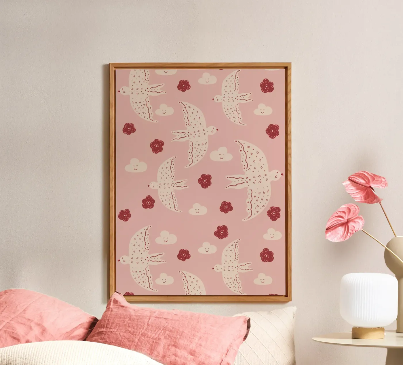 Pattern Abstract Birds forex plate by Illustration Raissa Oltmanns