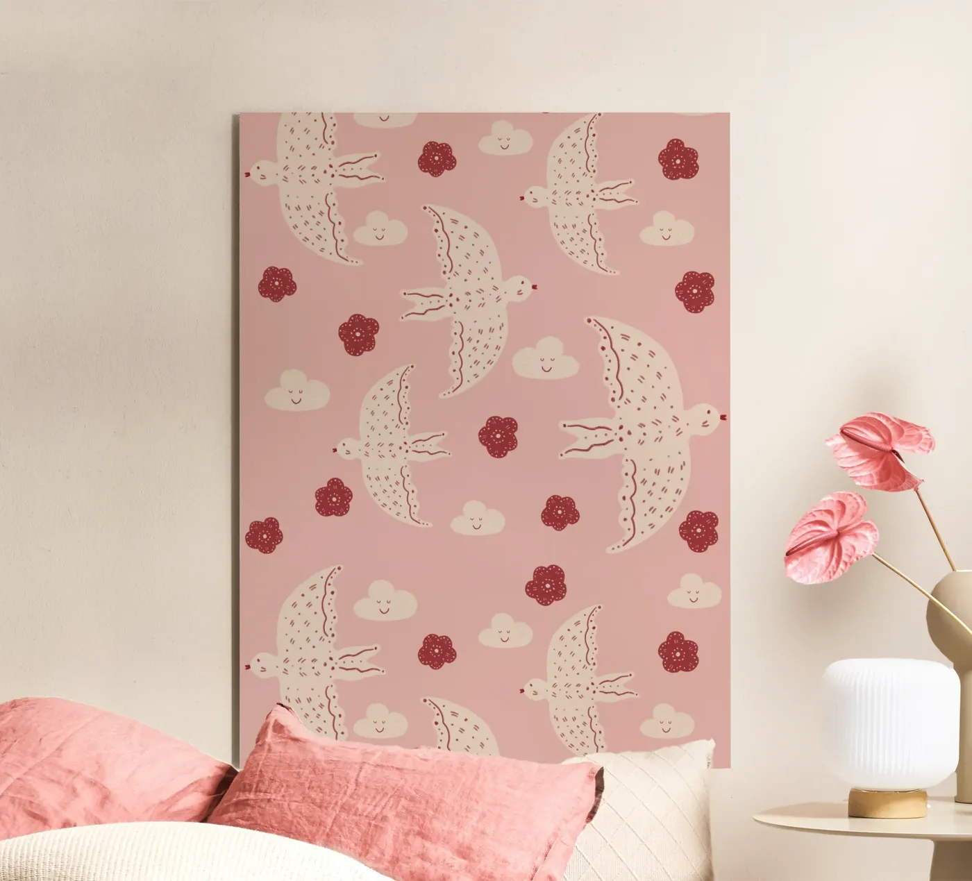 Pattern Abstract Birds forex plate by Illustration Raissa Oltmanns