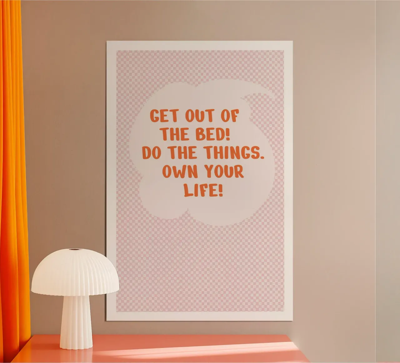 Uit bed poster van Malou-Studio