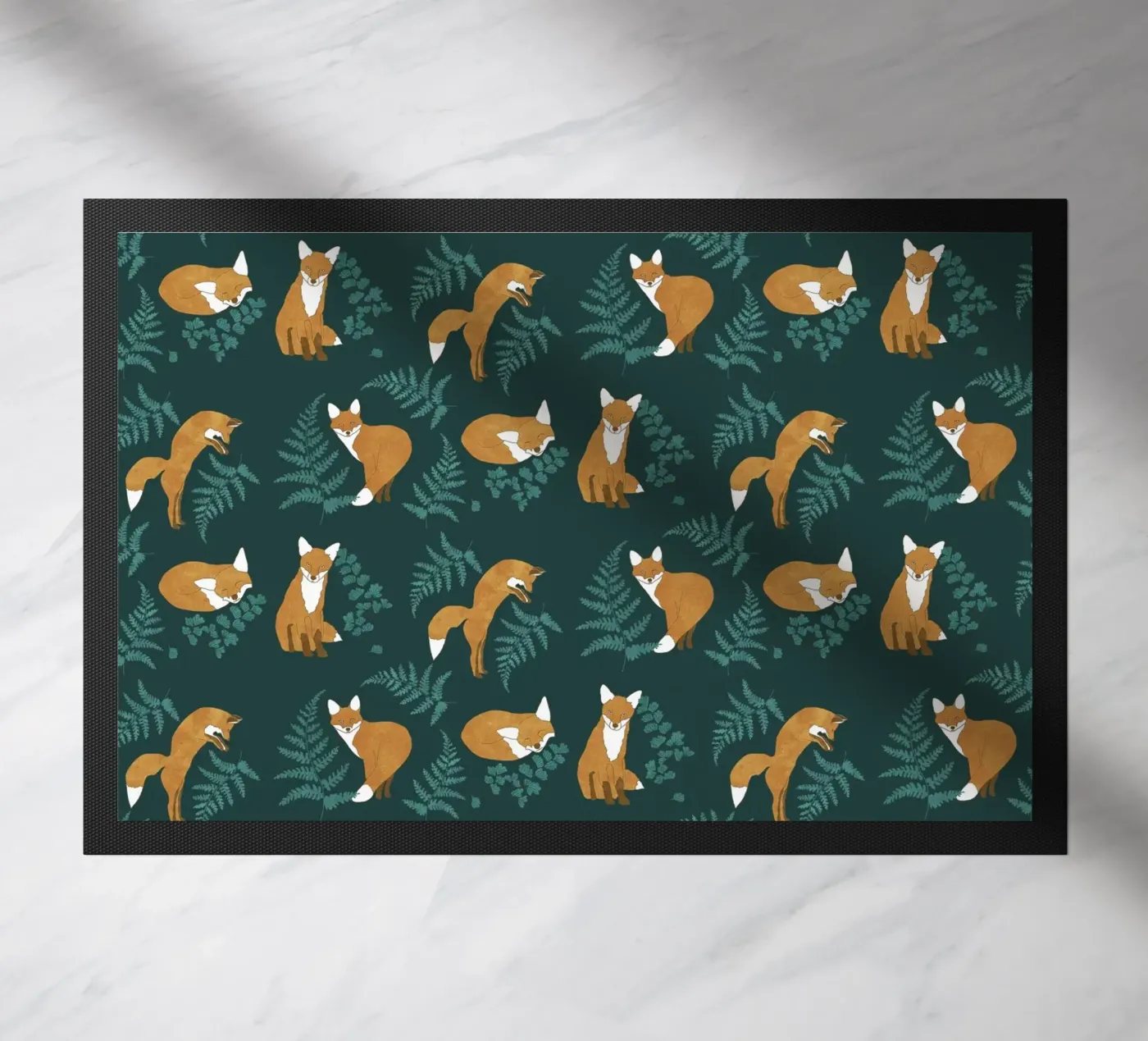 Nieuwsgierige vos deurmat van Illustration Raissa Oltmanns