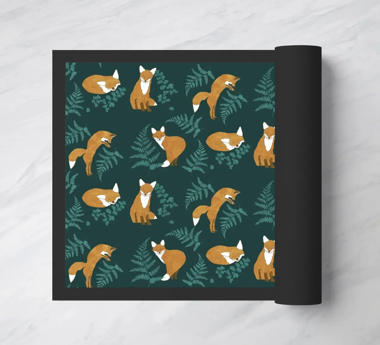 Curious fox doormat by Illustration Raissa Oltmanns