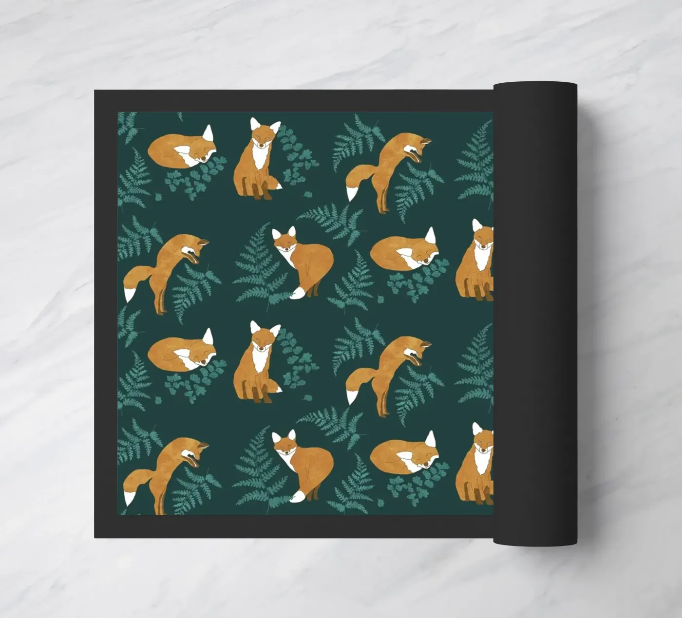 Nieuwsgierige vos deurmat van Illustration Raissa Oltmanns