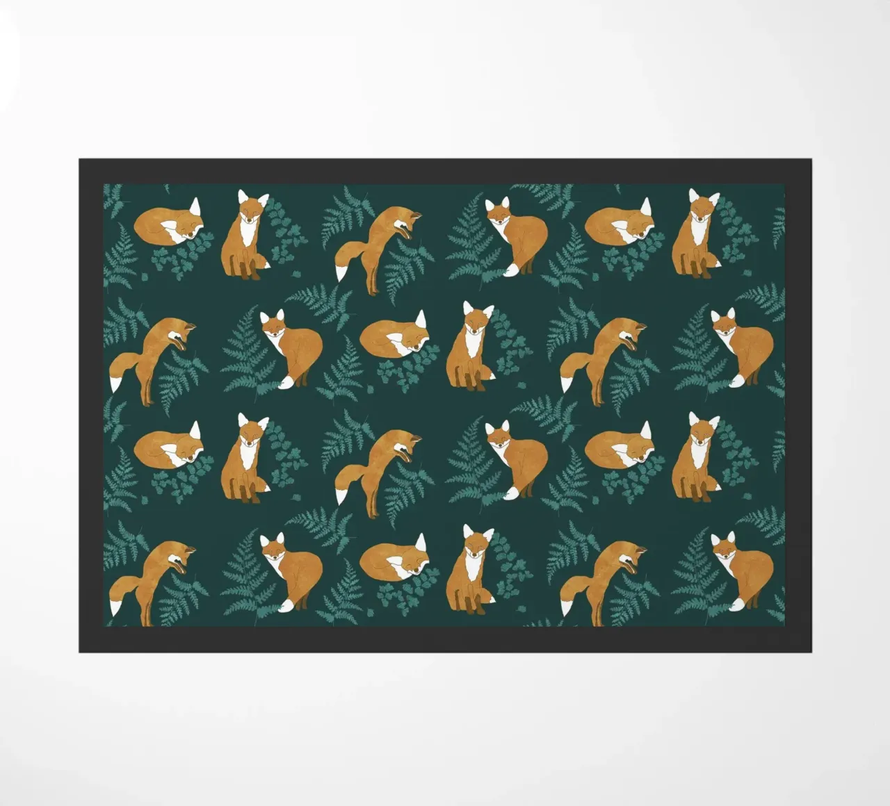 Curious fox doormat by Illustration Raissa Oltmanns