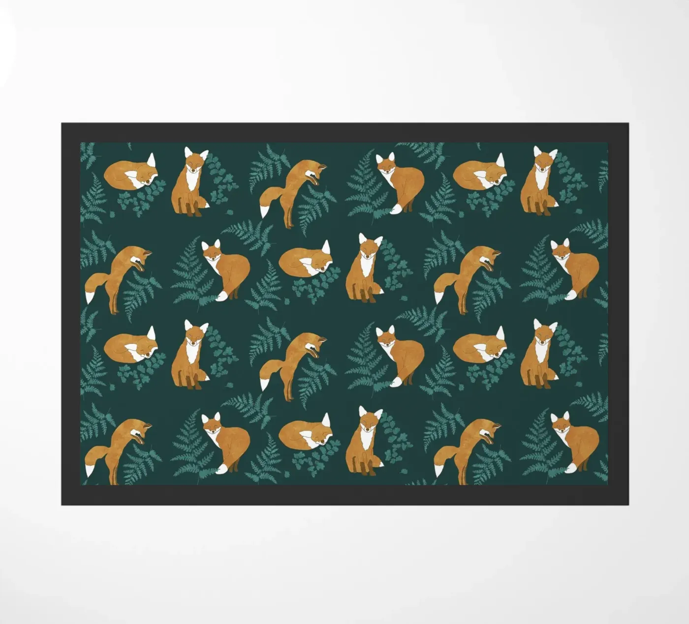 Nieuwsgierige vos deurmat van Illustration Raissa Oltmanns