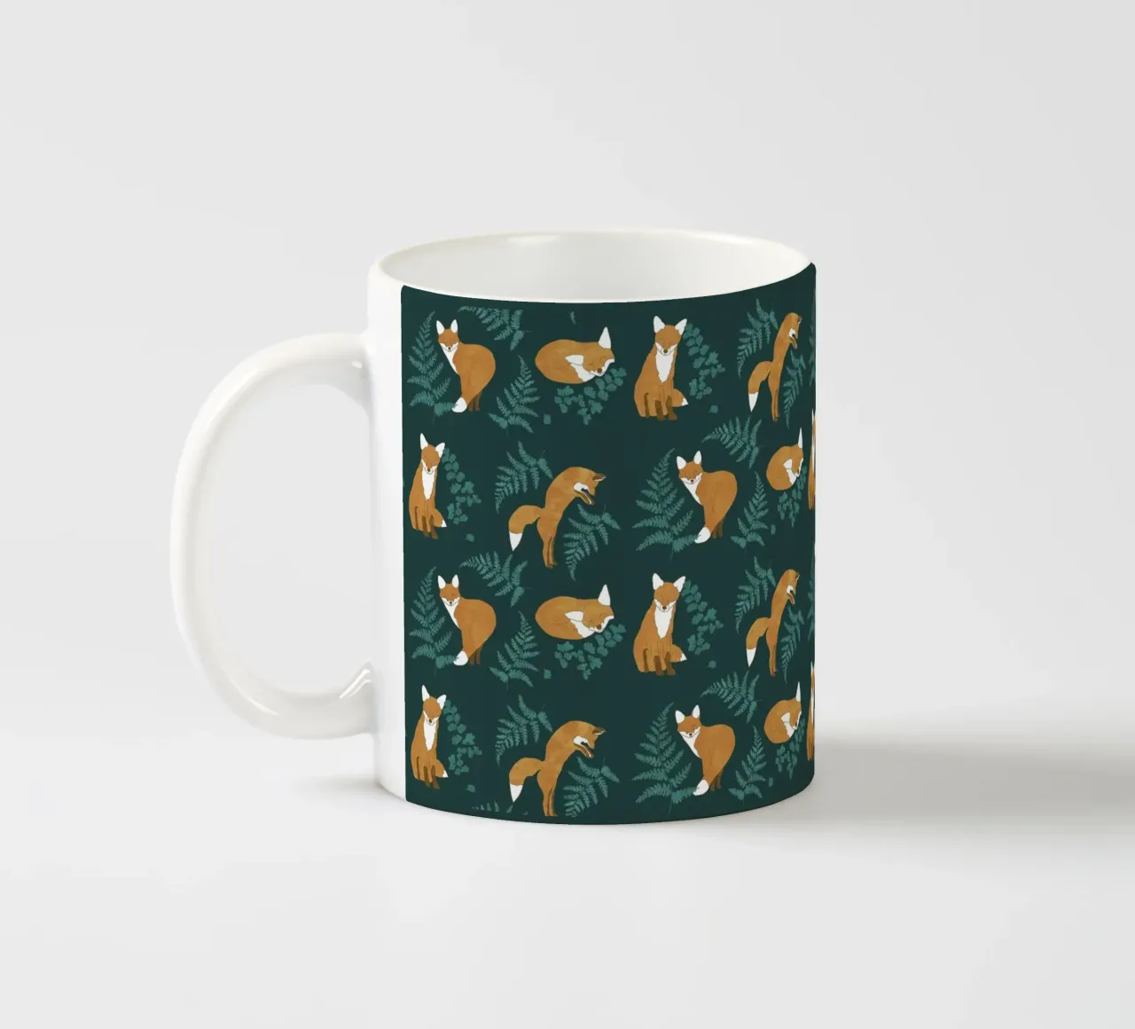 Volpe curiosa tazza in ceramica da Illustration Raissa Oltmanns