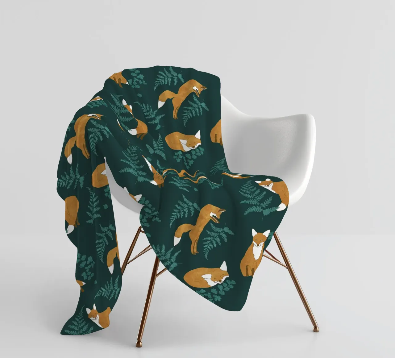 Neugieriger Fuchs Fleecedecke von Illustration Raissa Oltmanns