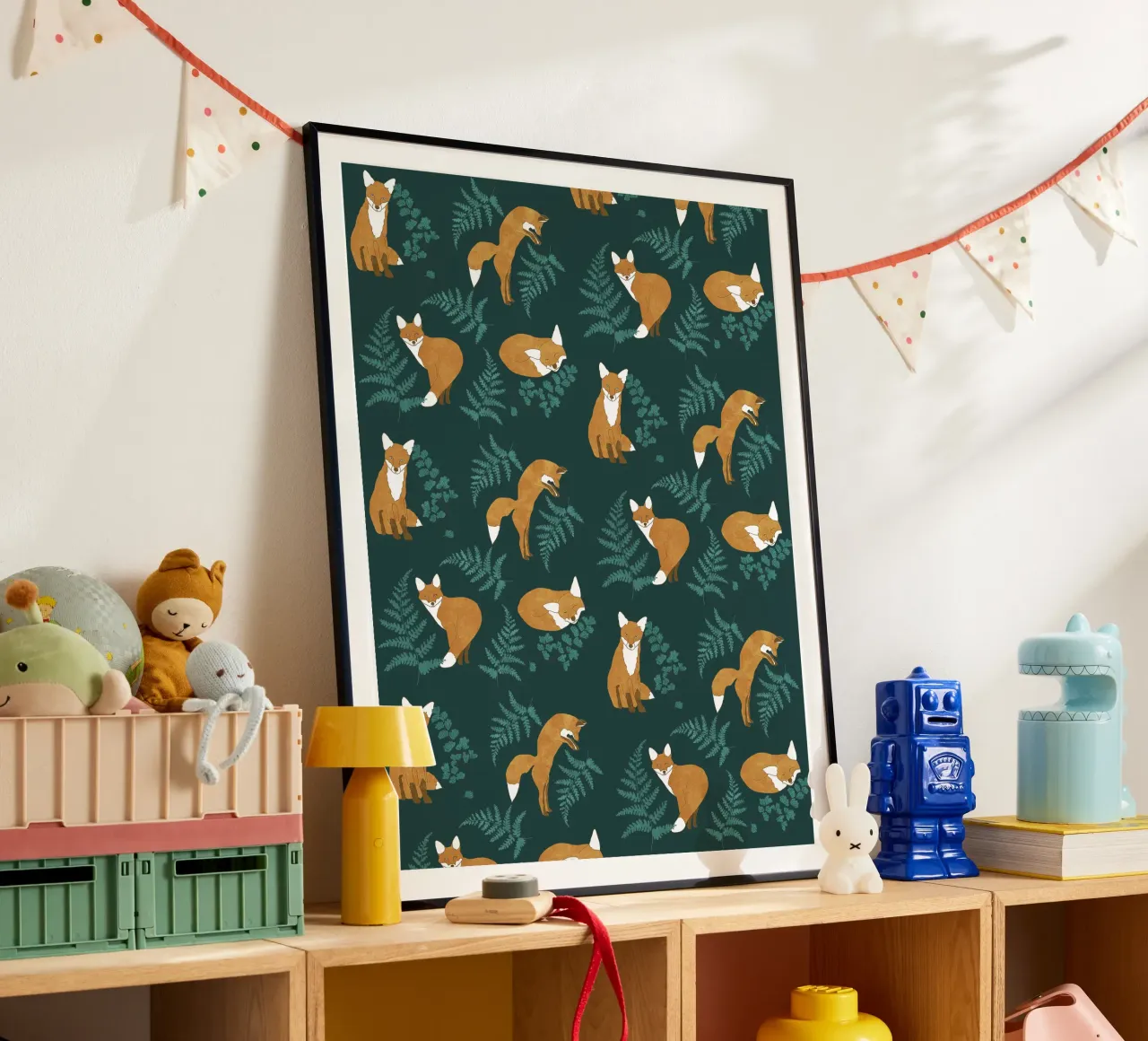 Curious fox poster by Illustration Raissa Oltmanns