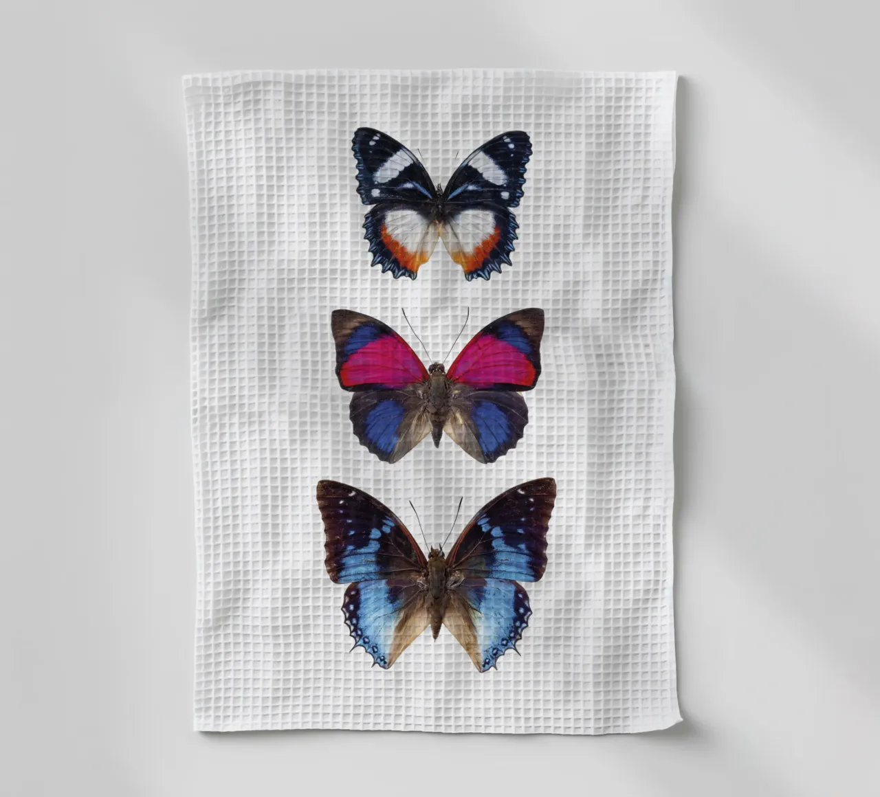 Harmonie en vol : Trois papillons torchon de Curious Collections by Marielle Leenders