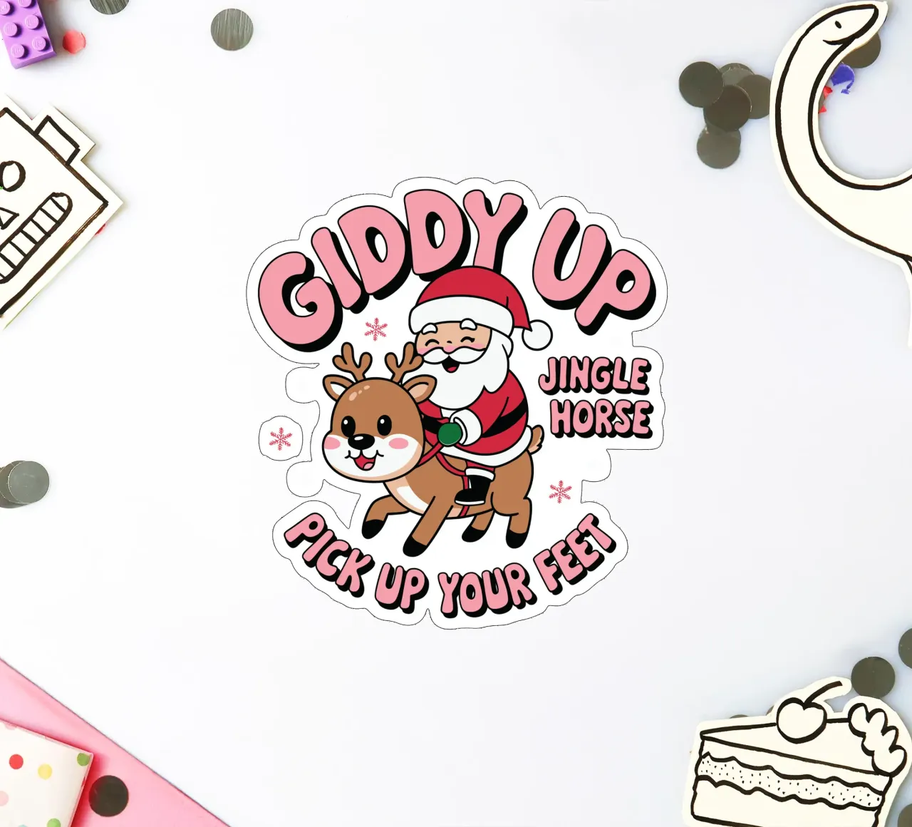giddy up pick up your feet sticker by edsonramosart