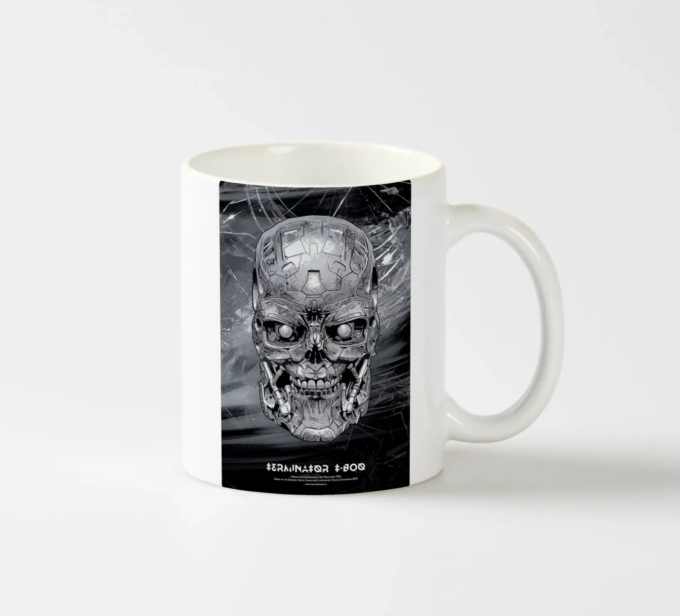 Terminator ceramic mug by Tomasz Zawistowski