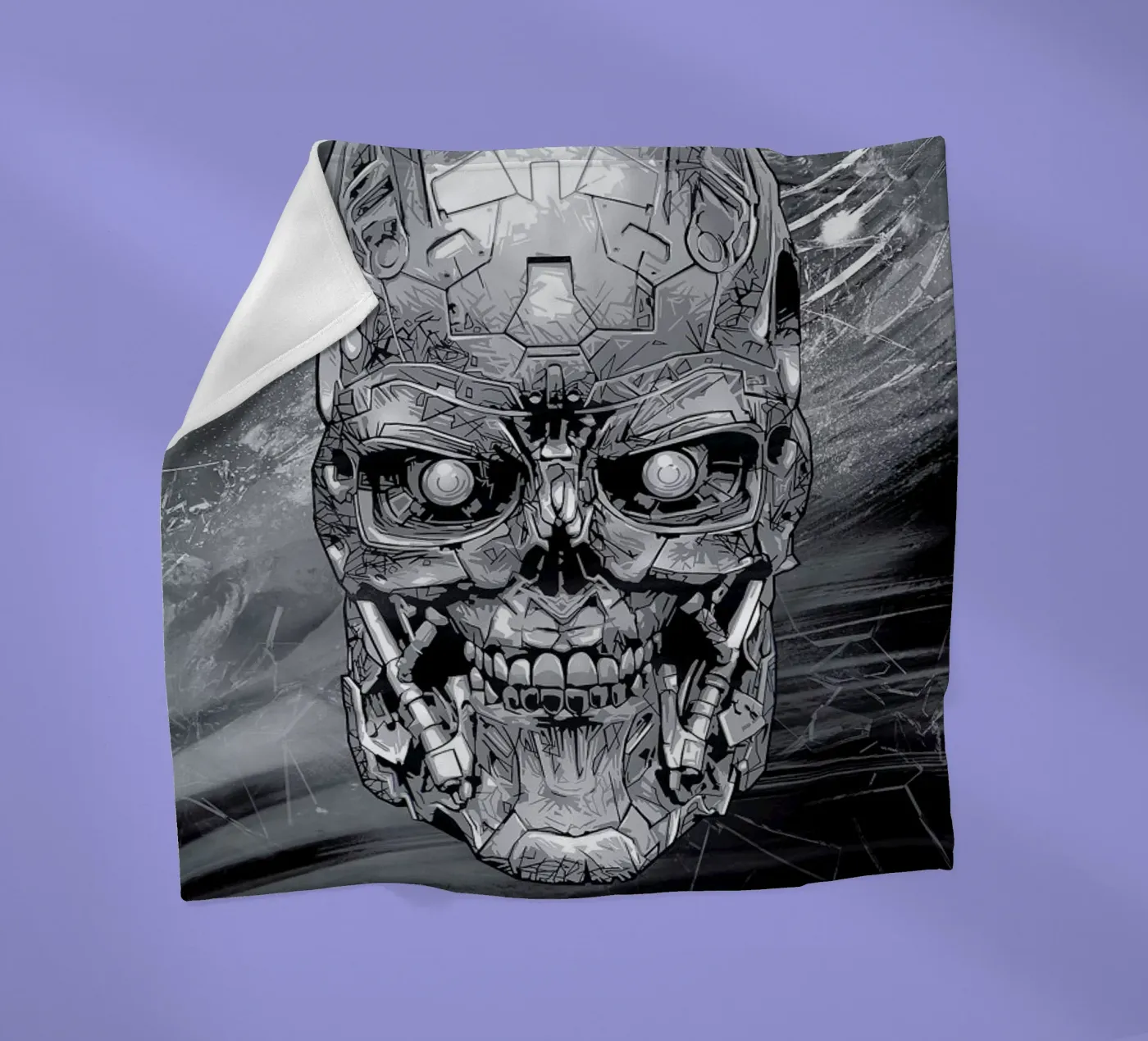 Terminator fleece blanket by Tomasz Zawistowski