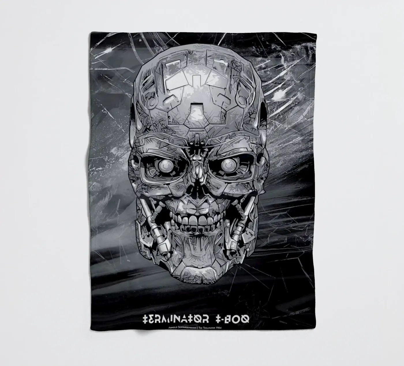 Terminator fleece blanket by Tomasz Zawistowski