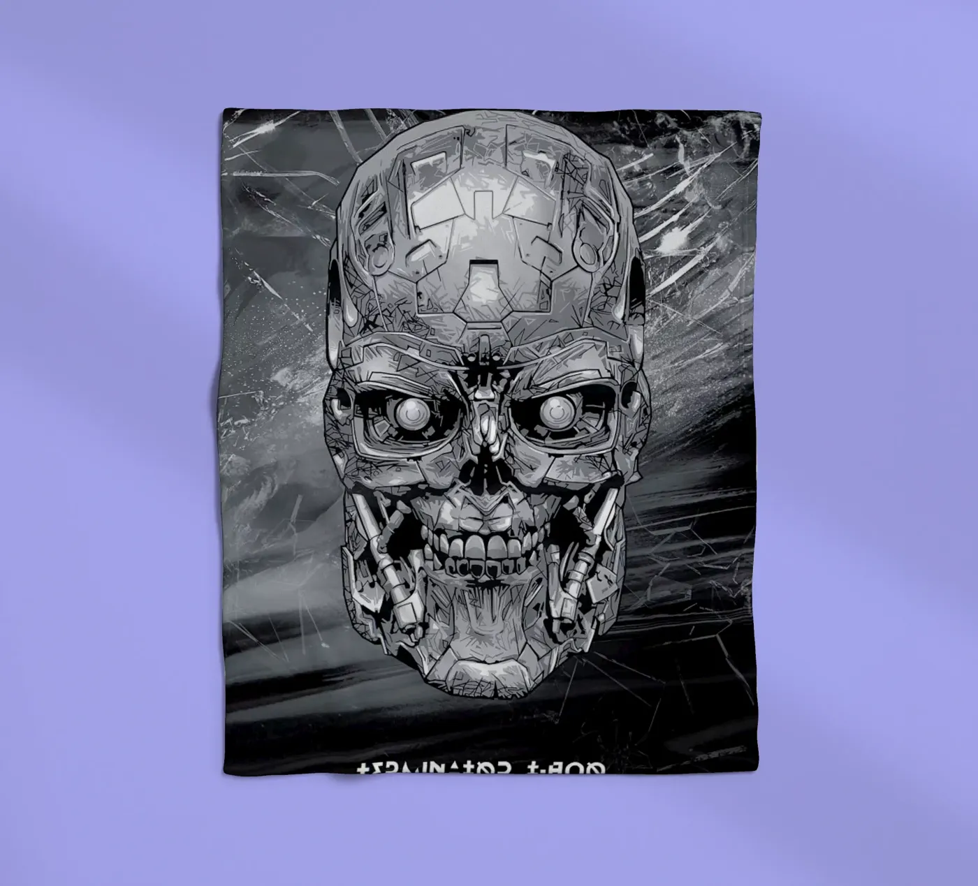 Terminator fleece blanket by Tomasz Zawistowski