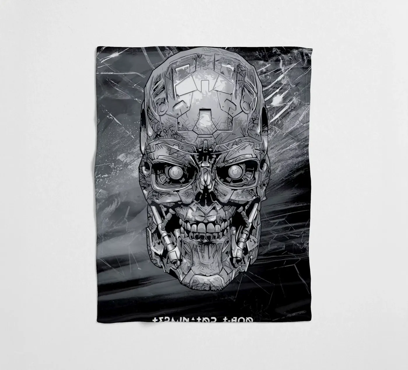 Terminator fleece blanket by Tomasz Zawistowski