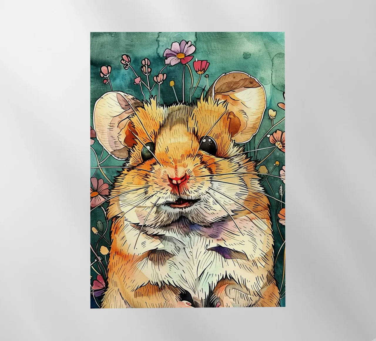 Hamster Tier Kunst Backlit Folie von Justyna Jaszke JBJart