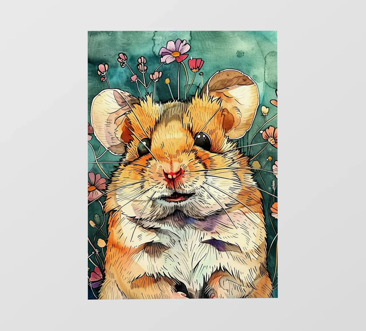Hamster Tier Kunst Backlit Folie von Justyna Jaszke JBJart