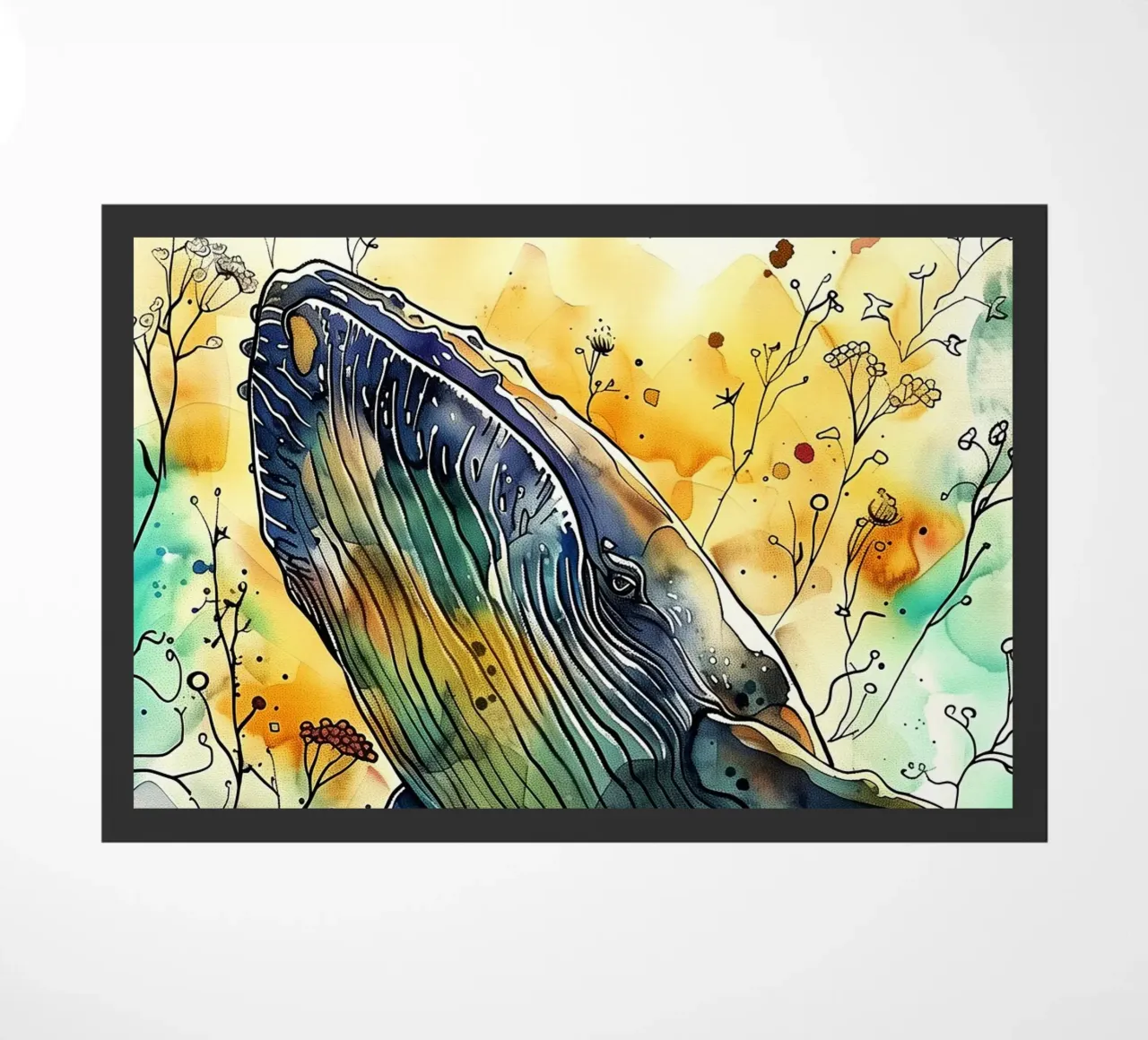 Balena animale d'arte zerbino da Justyna Jaszke JBJart