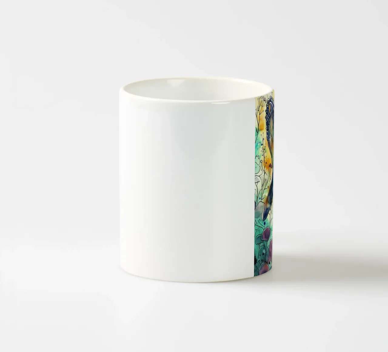 Balena animale d'arte tazza in ceramica da Justyna Jaszke JBJart