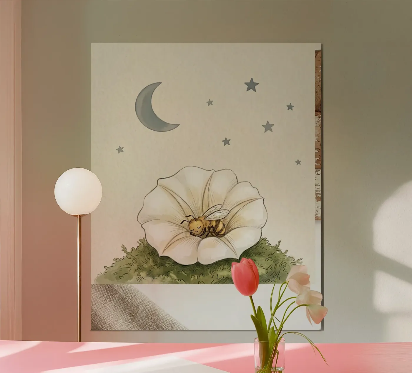 WATERCOLOUR: ‘Bee’ composition, texture poster by Mousse studio
