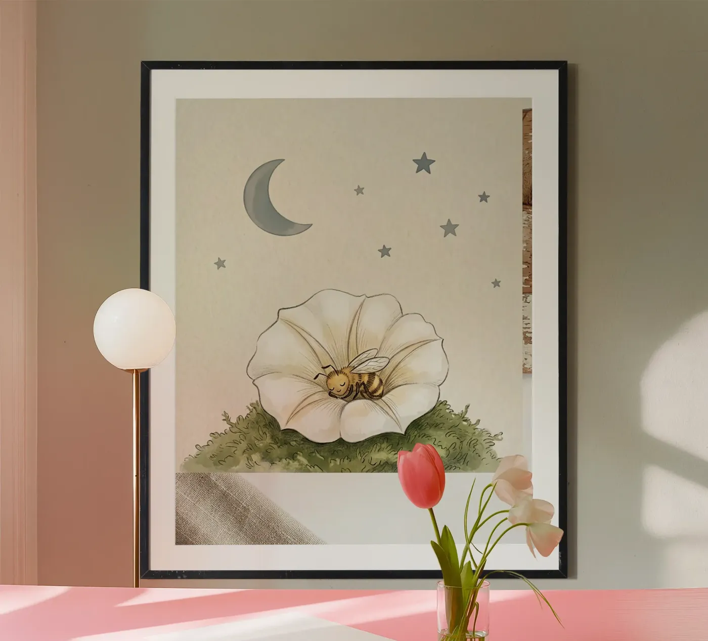 WATERCOLOUR: ‘Bee’ composition, texture poster by Mousse studio