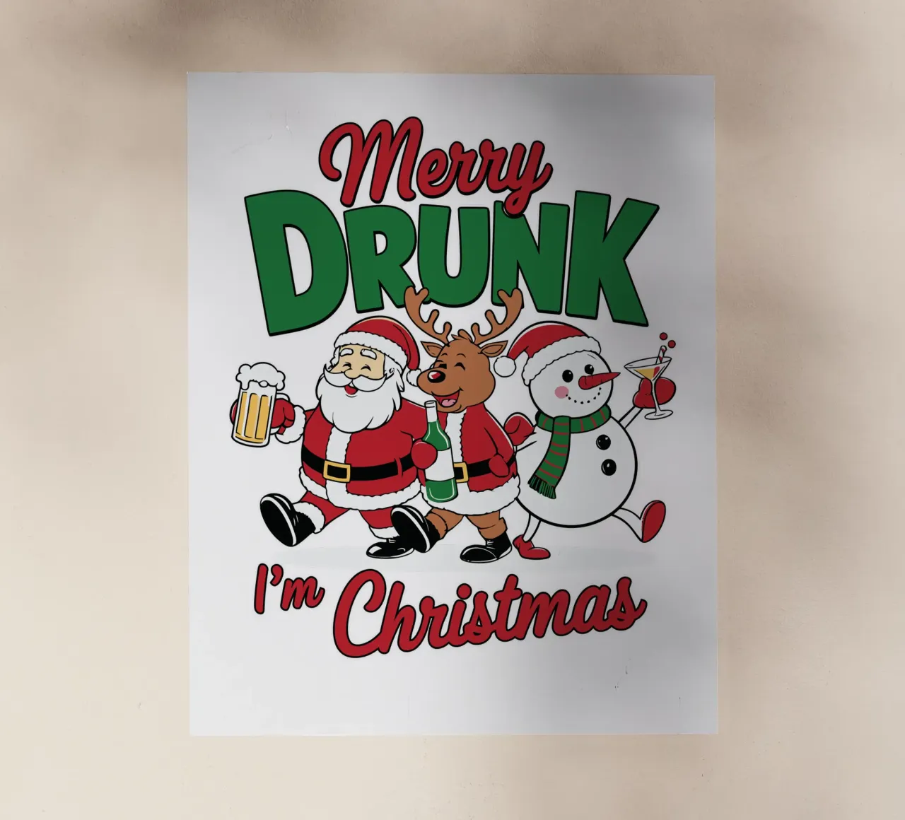 Merry Drunk I'm Christmas pellicola backlit da edsonramosart
