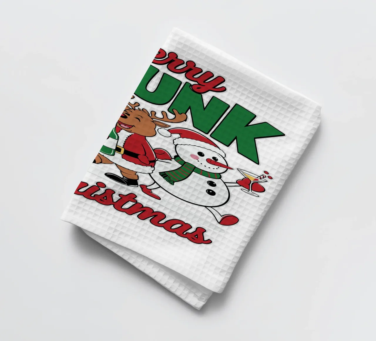 Merry Drunk I'm Christmas canovaccio da cucina da edsonramosart