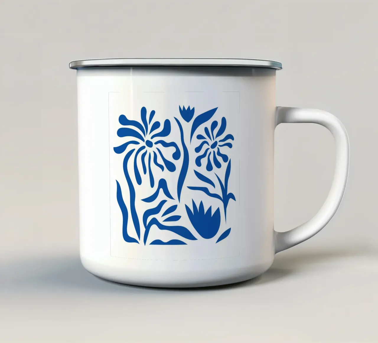 Stile floreale Matisse tazza in smalto da Kim Hubball Studio