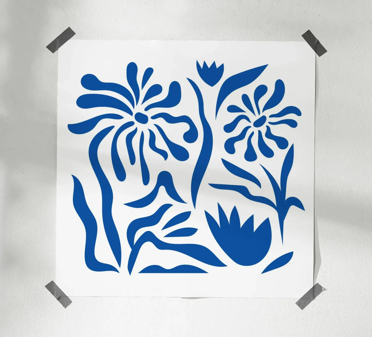 Stile floreale Matisse poster con telaio in alluminio da Kim Hubball Studio