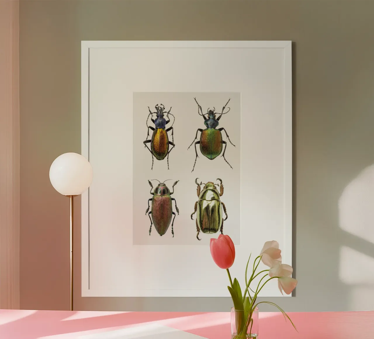 Schimmernde Juwelen: Vier schimmernde Käfer Hahnemühle von Curious Collections by Marielle Leenders