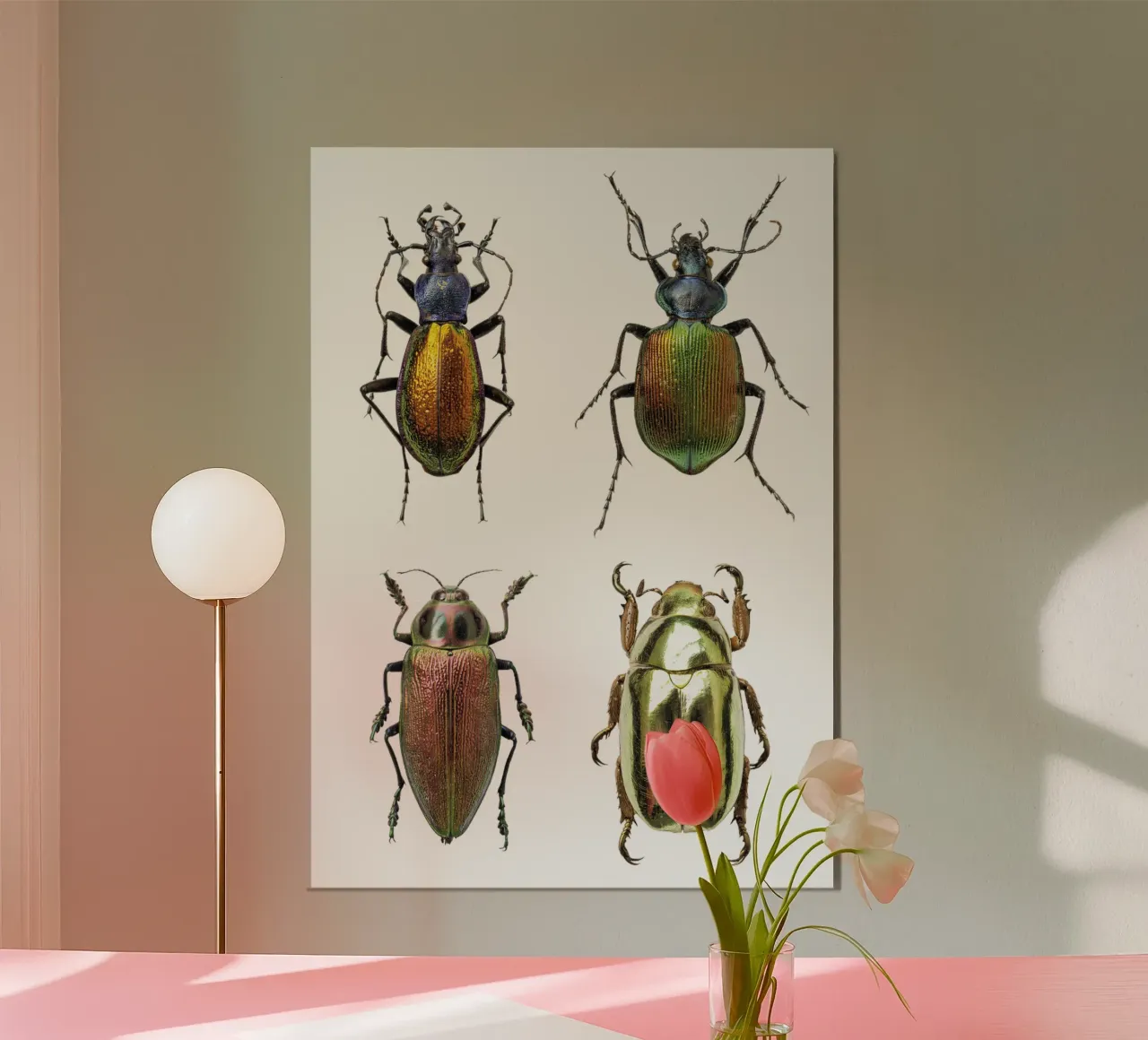 Schimmernde Juwelen: Vier schimmernde Käfer Hahnemühle von Curious Collections by Marielle Leenders