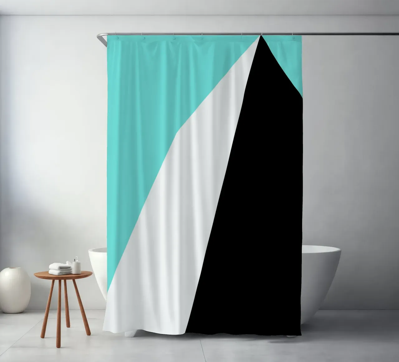 Looking Up Minimalist shower curtain by Kim Hubball Studio