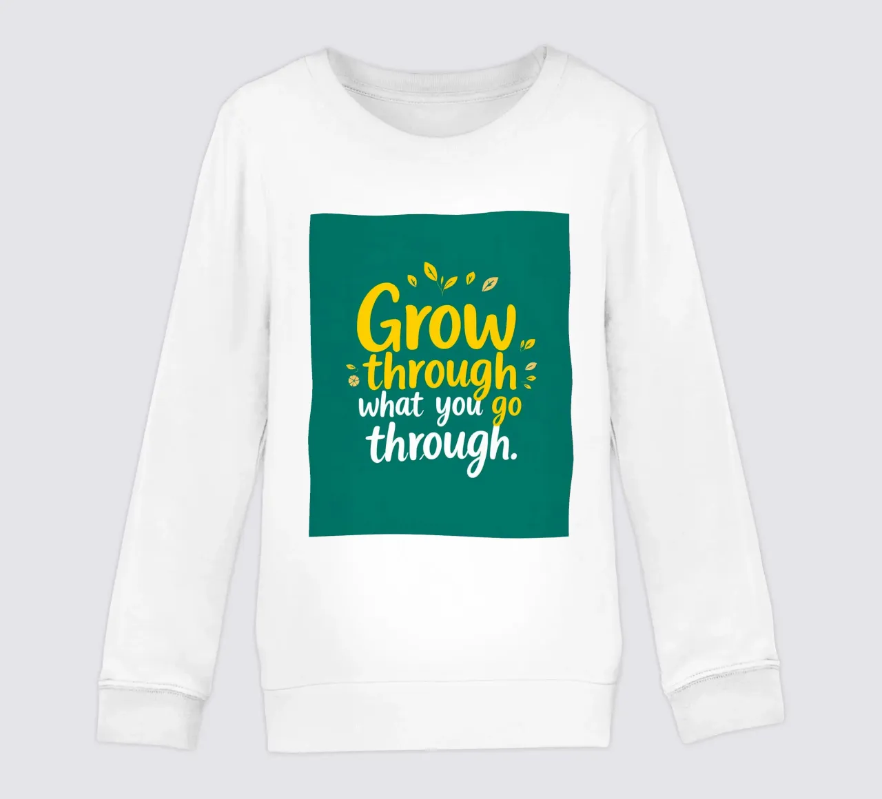Crescere attraverso felpa bambino da inspirational quote
