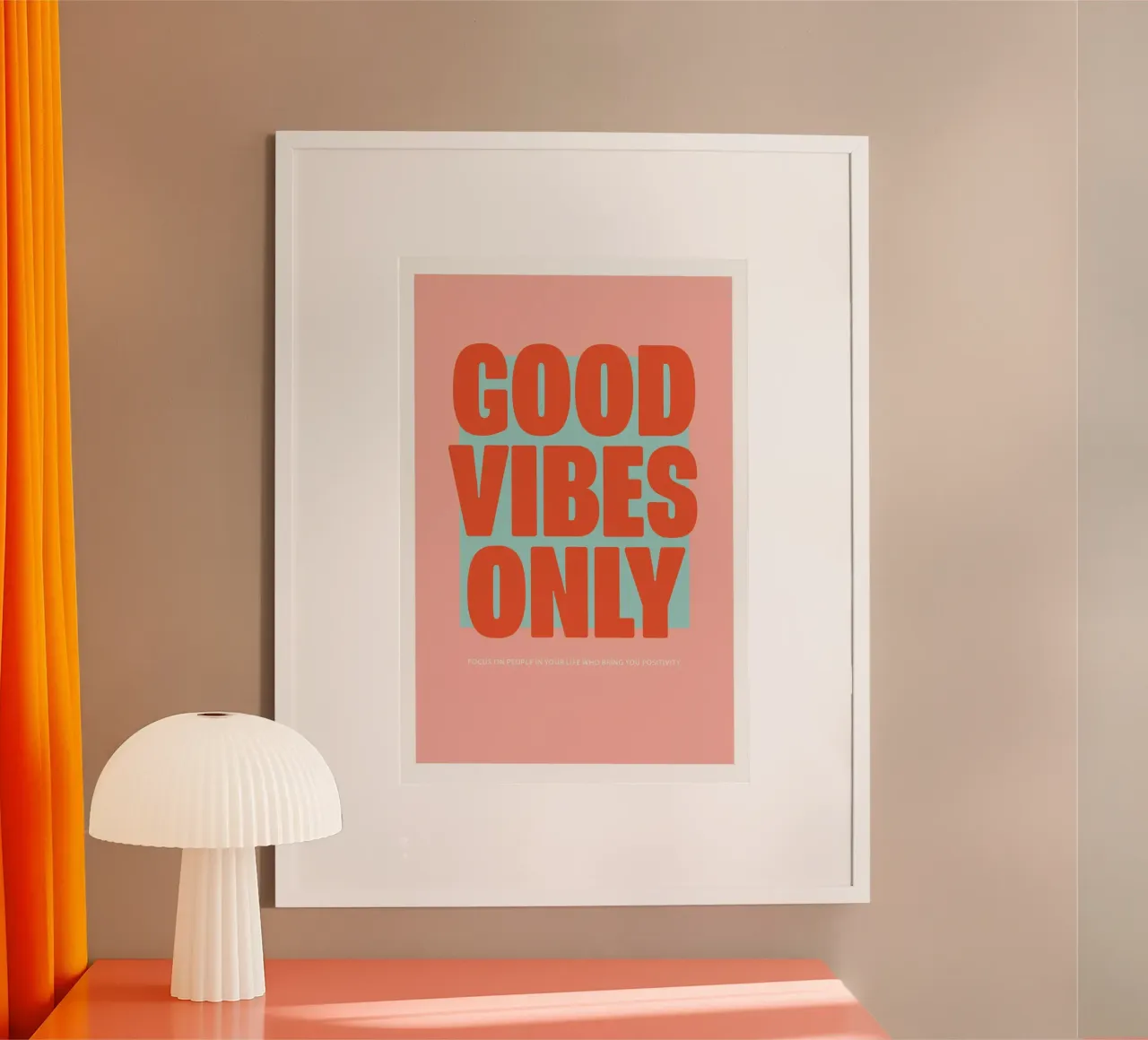 Nur Good Vibes Poster von Malou-Studio