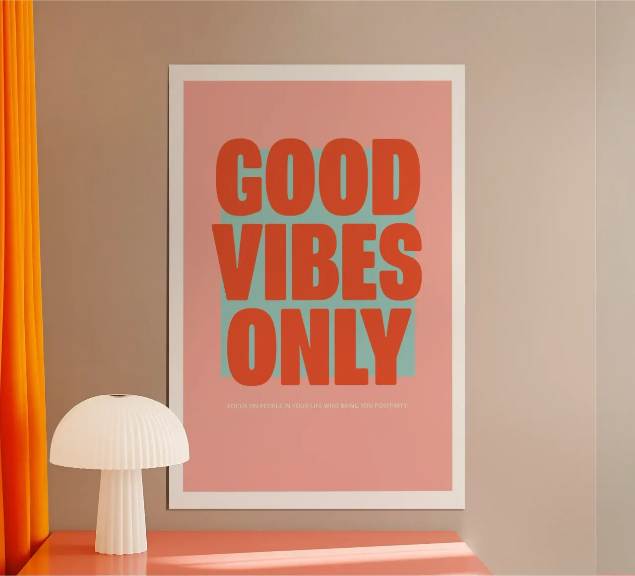 Nur Good Vibes Poster von Malou-Studio