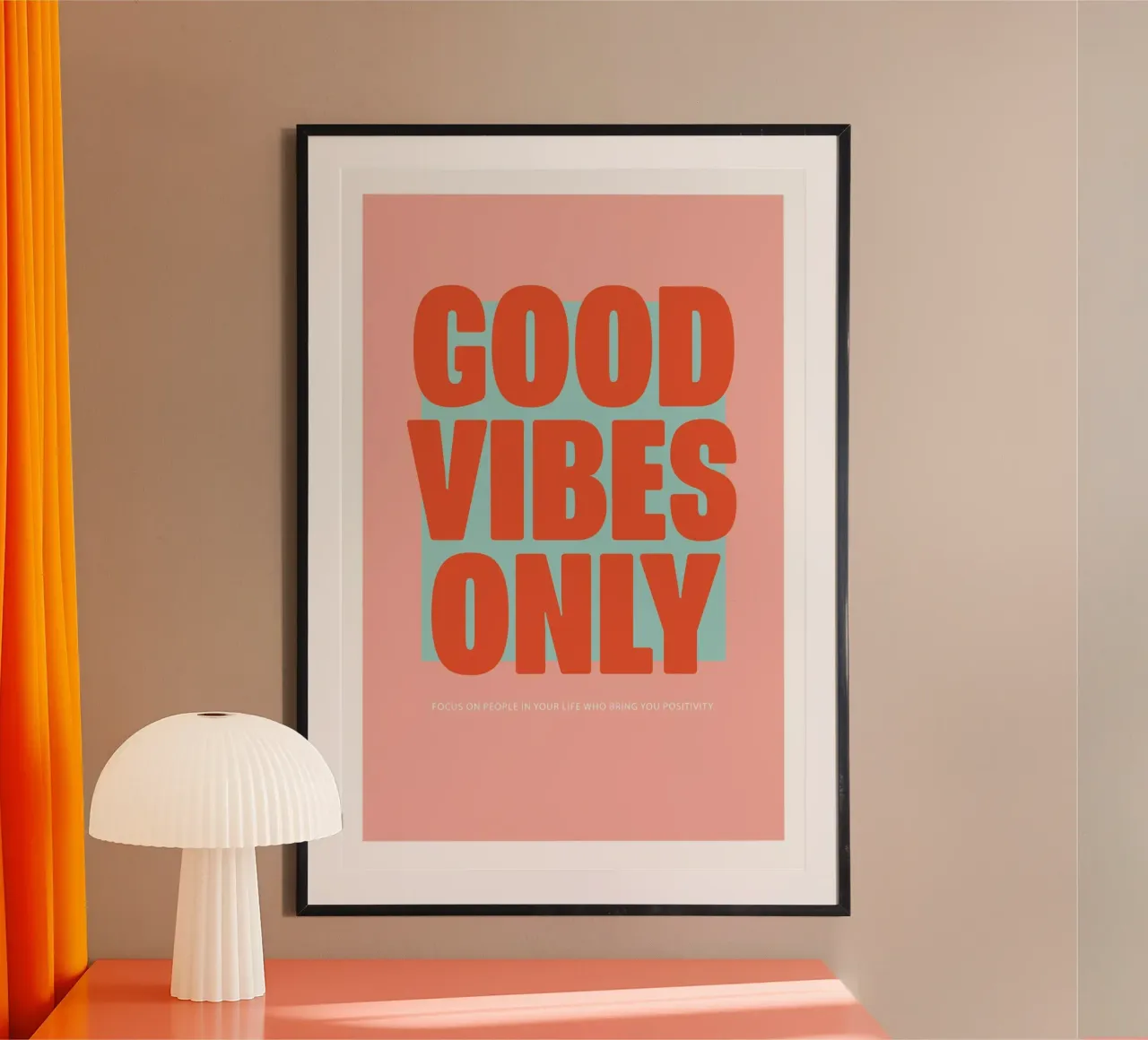 Nur Good Vibes Poster von Malou-Studio