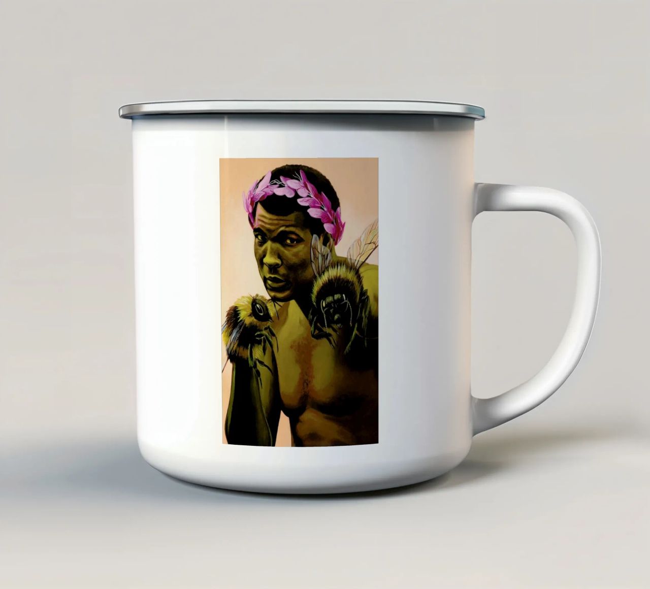 Sting Like a Bee tazza in smalto da Jared Yamahata