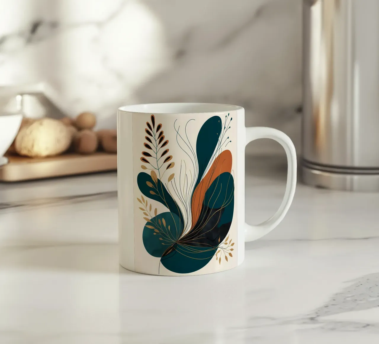 Arazzo floreale astratto tazza in ceramica da Artistic-shop