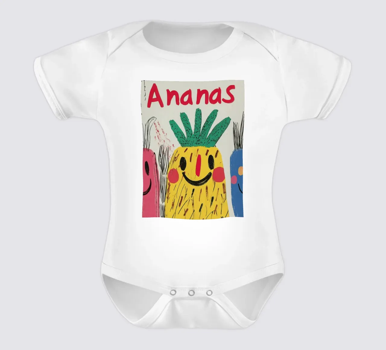 Ananas Joyeux body neonato maniche corte da Pop and Fruits - Affiches & posters
