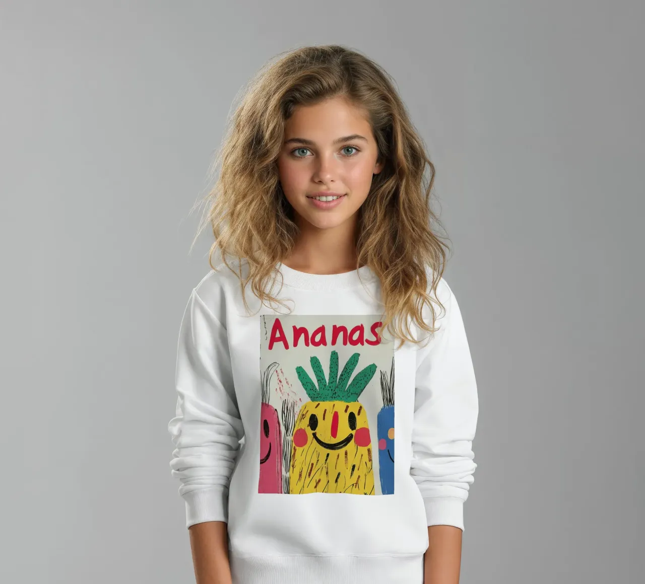 Ananas Joyeux felpa bambino da Pop and Fruits - Affiches & posters